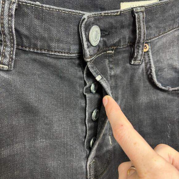 Allsaints Men’s Swatch Denim Cutoff Shorts in Black - Size 28 - Picture 4 of 7